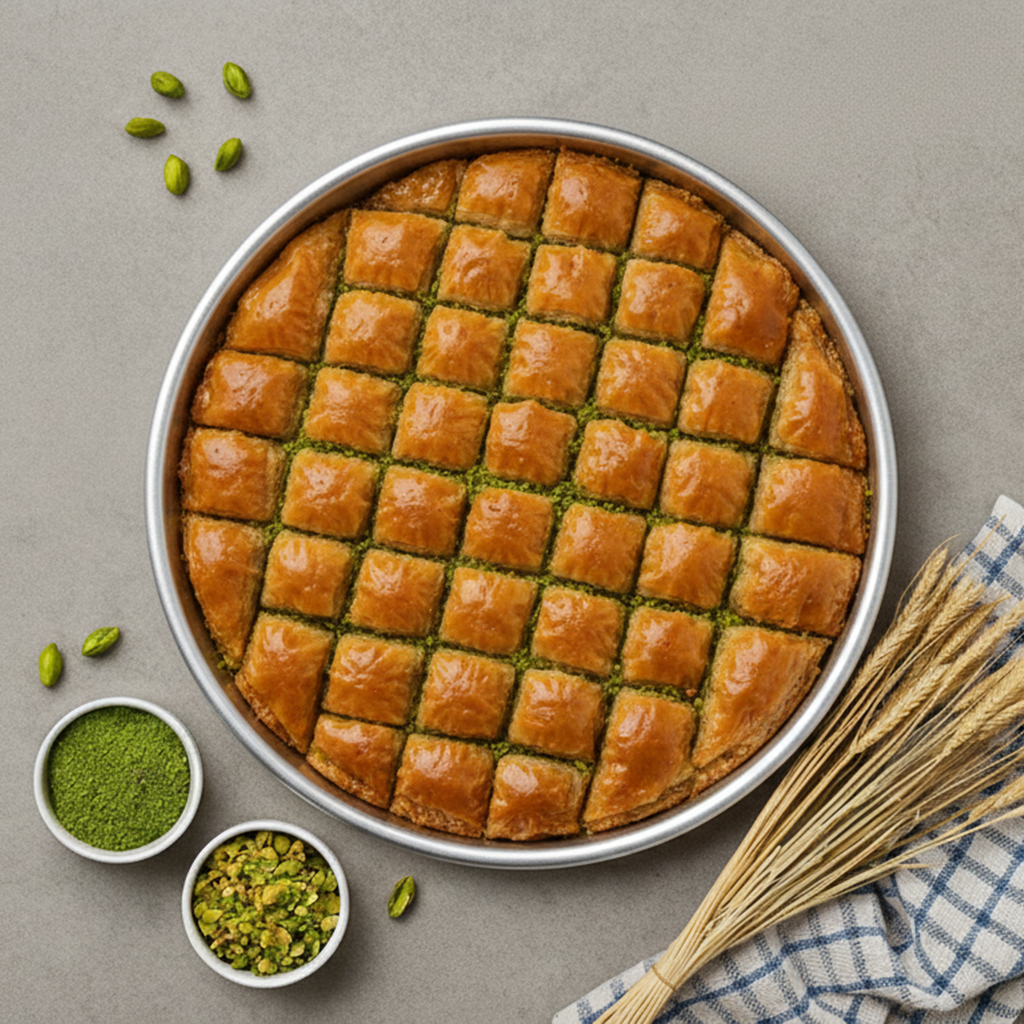 Özel Kare Baklava - 2 KG Tepsi - Kargo Dahil